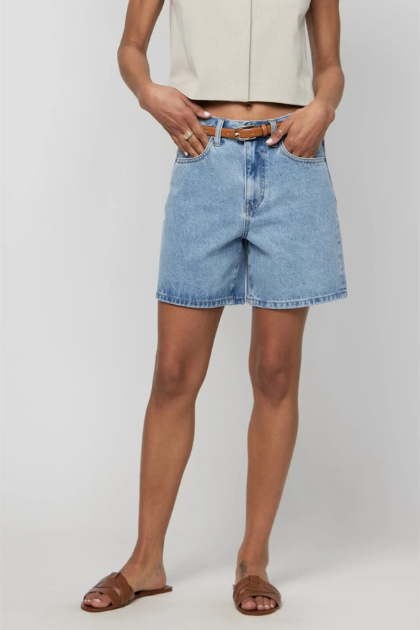 Oliver Logan - Emmerson High Rise Long Denim Short