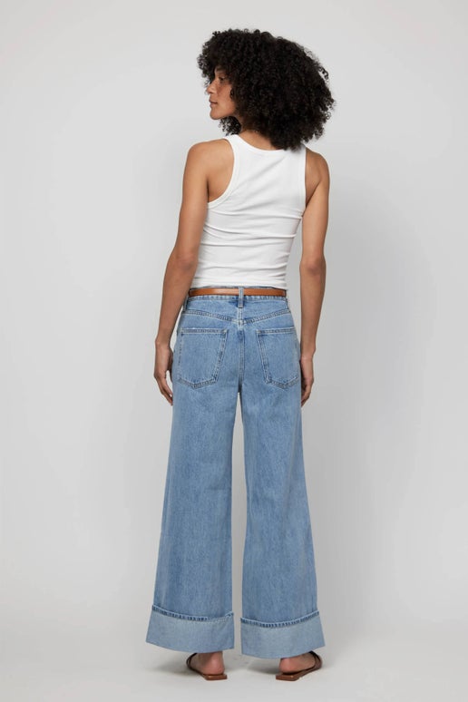 Parker Baggy Cuffed Wide Leg Jean