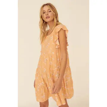 Ruffle Sleeve Dress