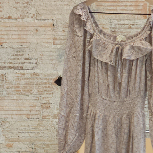 Floral-Print Smocked Square-Neck Mini Dress