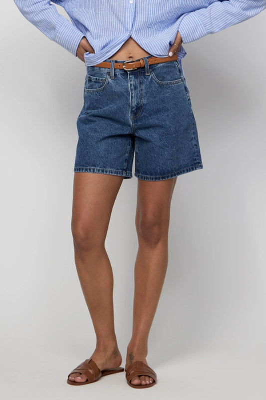 Oliver Logan - Emmerson High Rise Long Denim Short