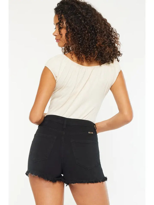 High Rise Distressed KanCan Denim Short