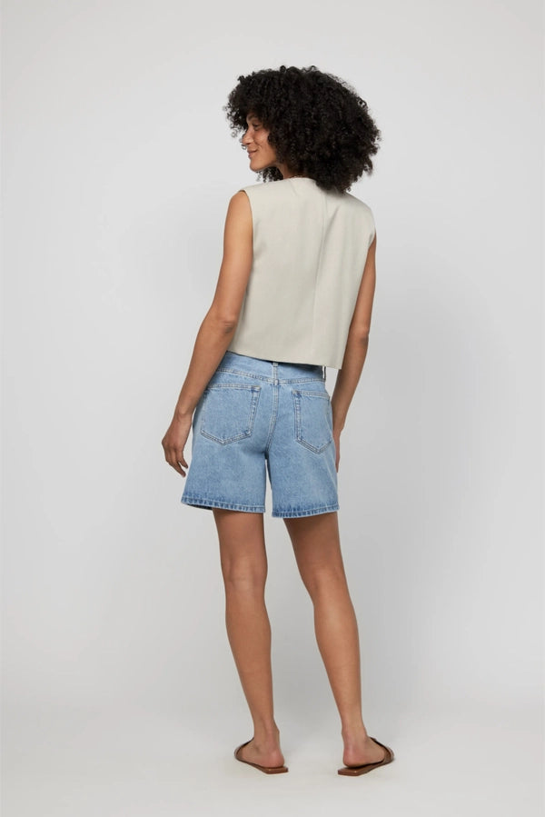 Oliver Logan - Emmerson High Rise Long Denim Short