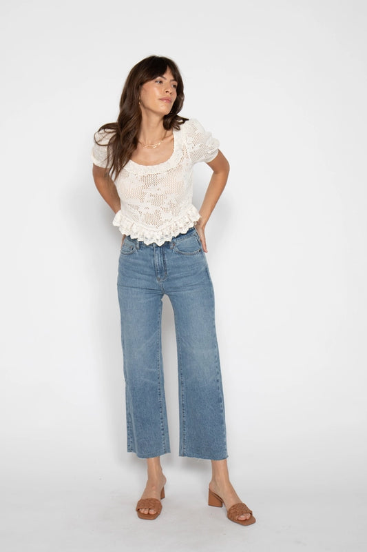 Oliver Logan - Aberdeen Ankle Crop High Rise Denim