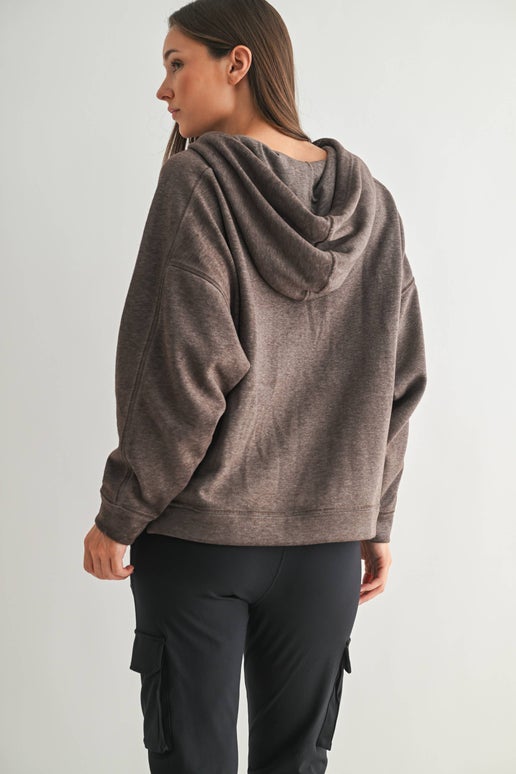Drift Burnout Fleece Snap Hoodie